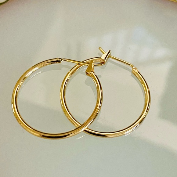 14k plated hoops 25mm - Picture 3 of 5